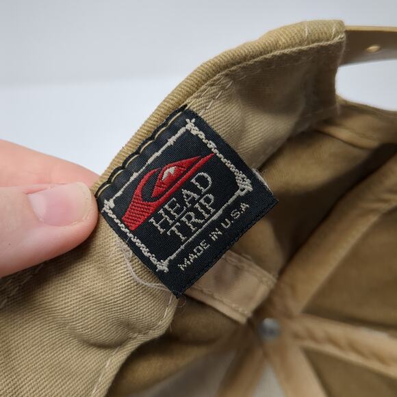 Quiksilver Snapback Hat Brown One Size Adjustable Embroidered Head Trip - Picture 9 of 9